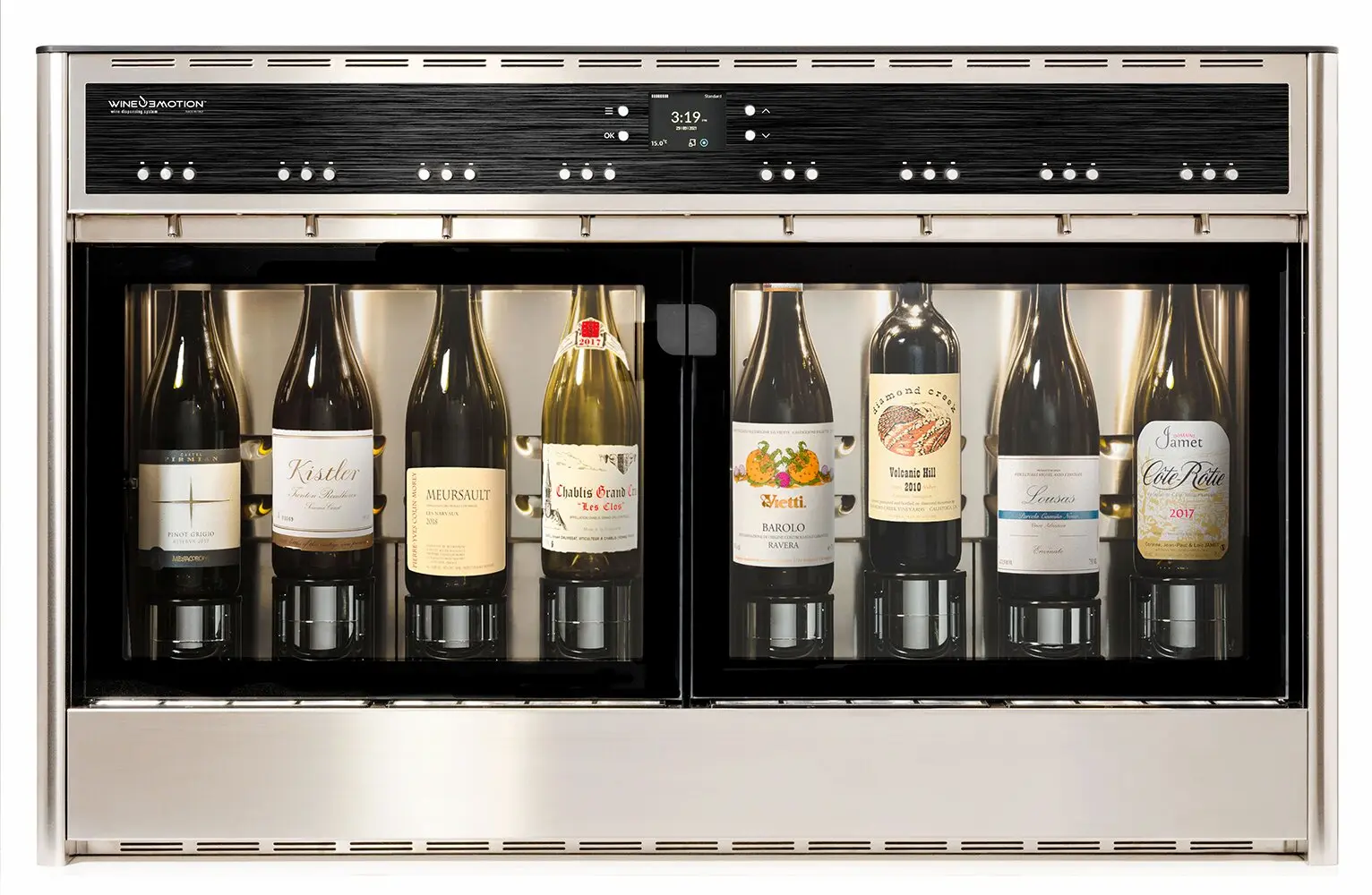 mine fridge with wine