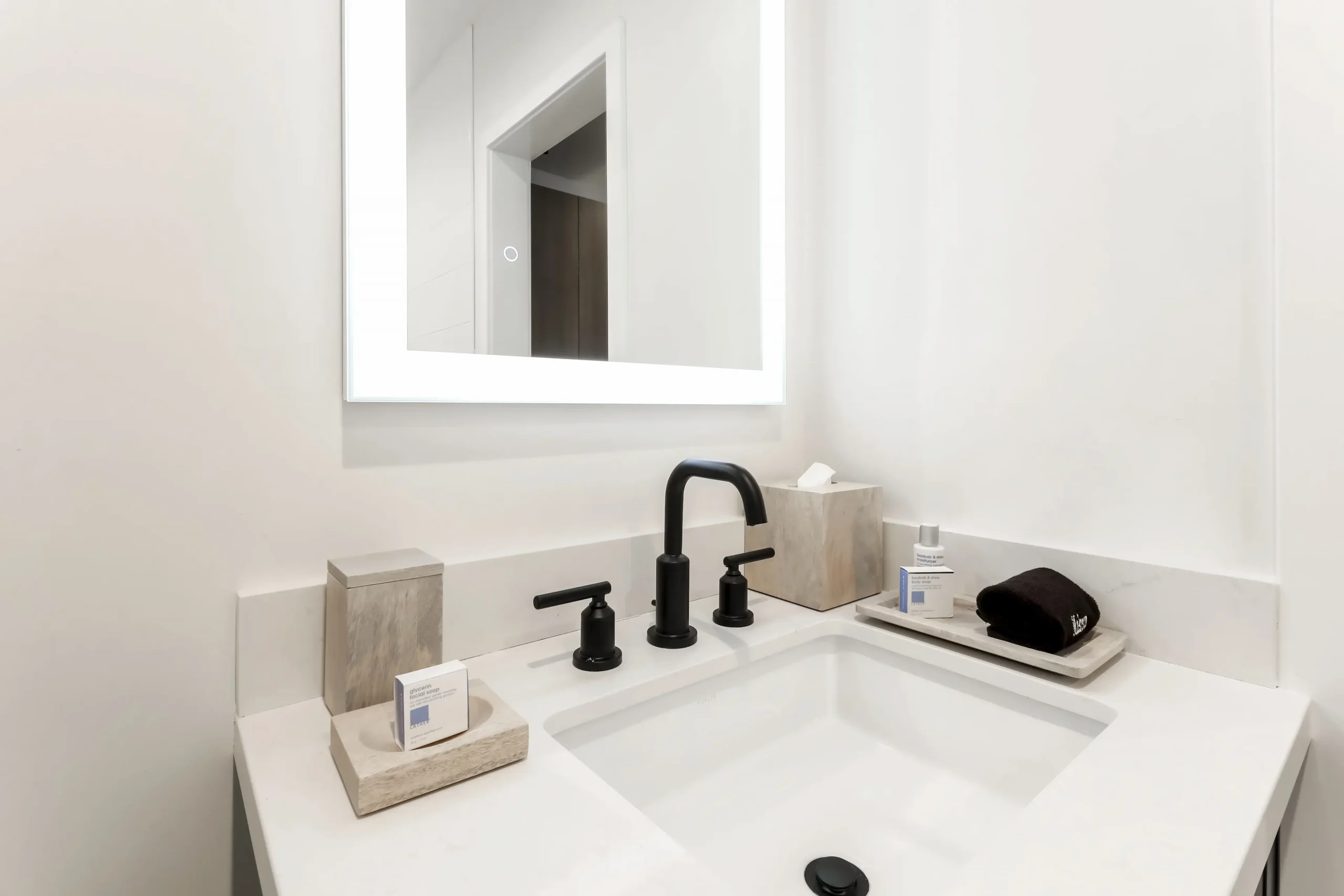 Del Mar guestroom sink and bath products